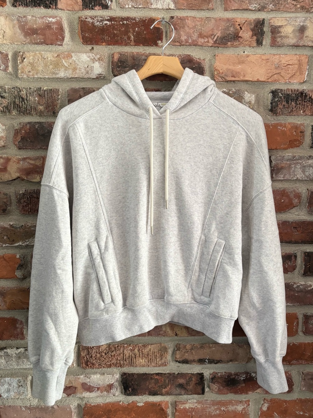 Aerie Offline Gray Hoodie Sweatshirt Top, M